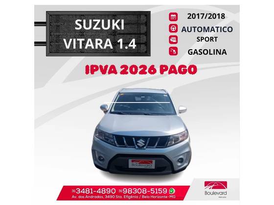 SUZUKI VITARA 1.4 16V TURBO GASOLINA 4SPORT AUTOMÁTICO